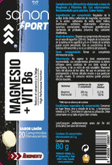 Magnesio + Vitamina B6 · Sanon · 20 comprimidos efervescentes