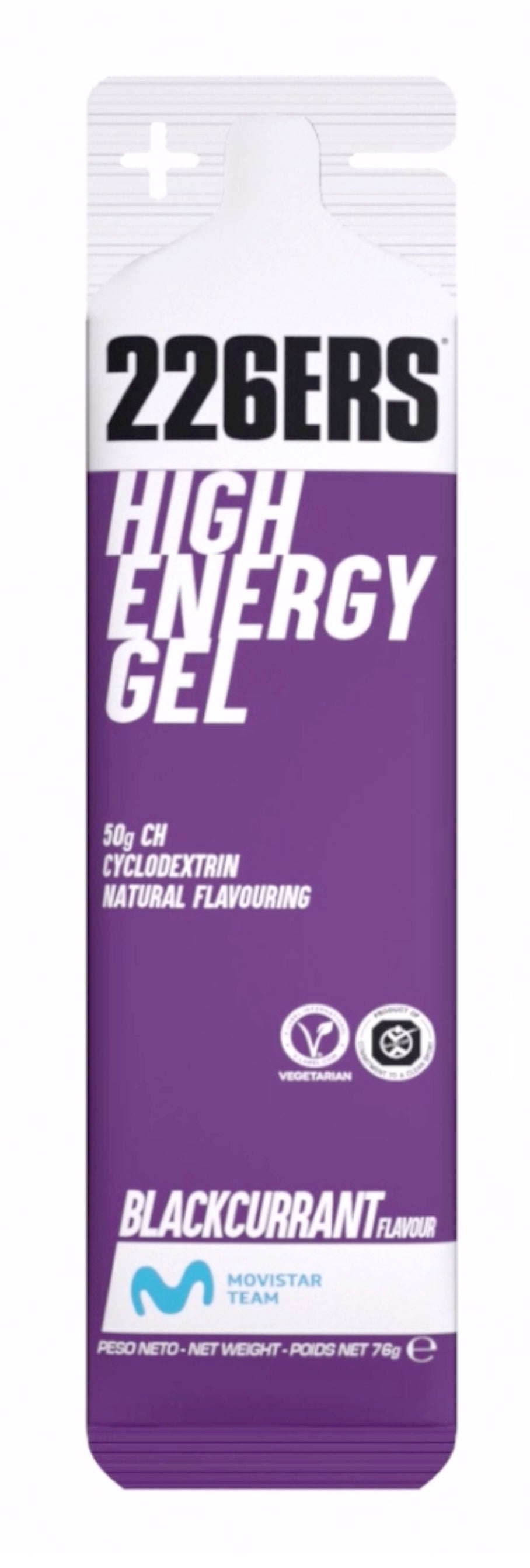 High Energy Gel BCAA´s: Sabor Grosella Negra · 226ERS · 76 gramos