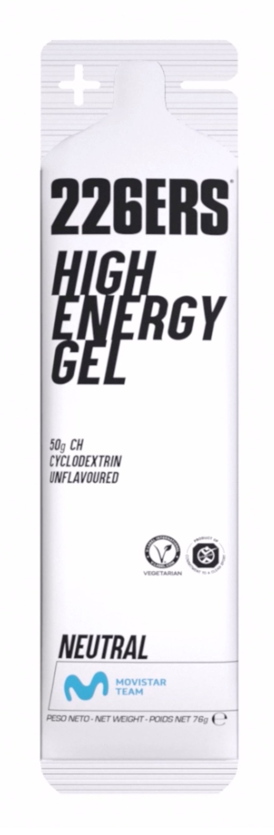 High Energy Gel: Sabor Neutro · 226ERS · 76 gramos