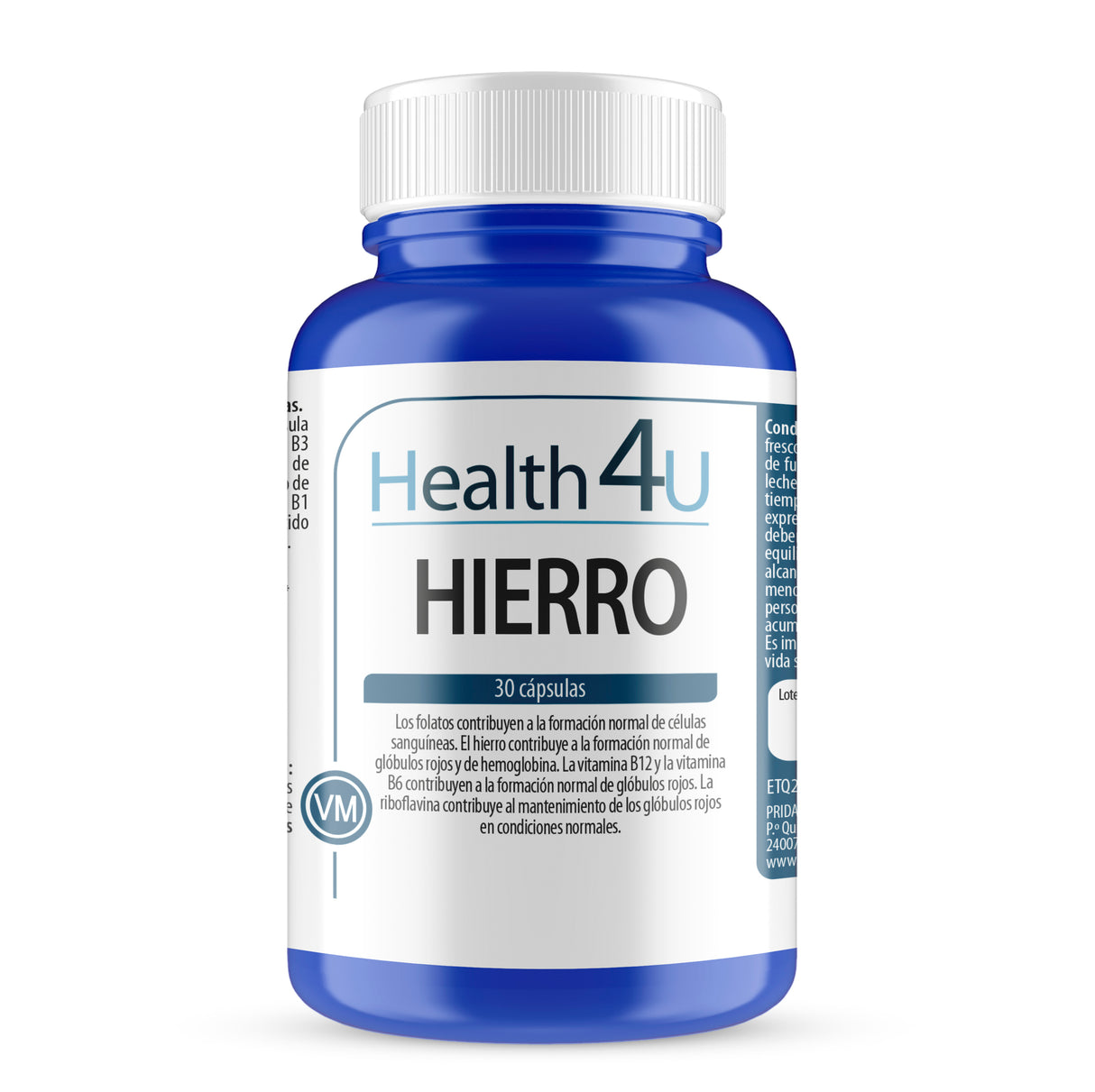 Hierro · Health4U · 30 cápsulas
