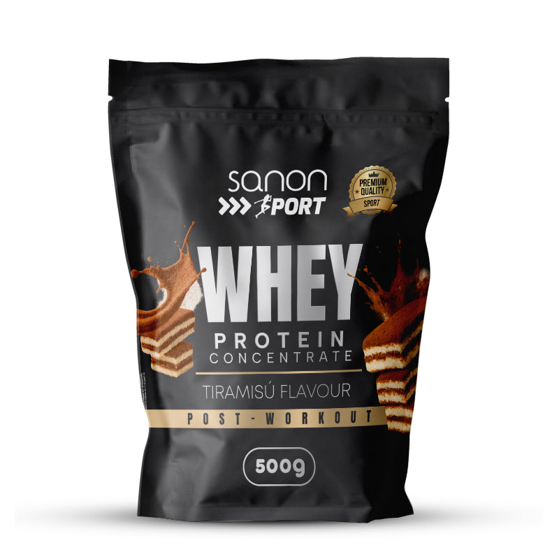 Proteína Whey 80% Tiramisú · Sanon Sport · 500 gramos