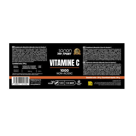Vitamina C · Sanon Sport · 120 comprimidos