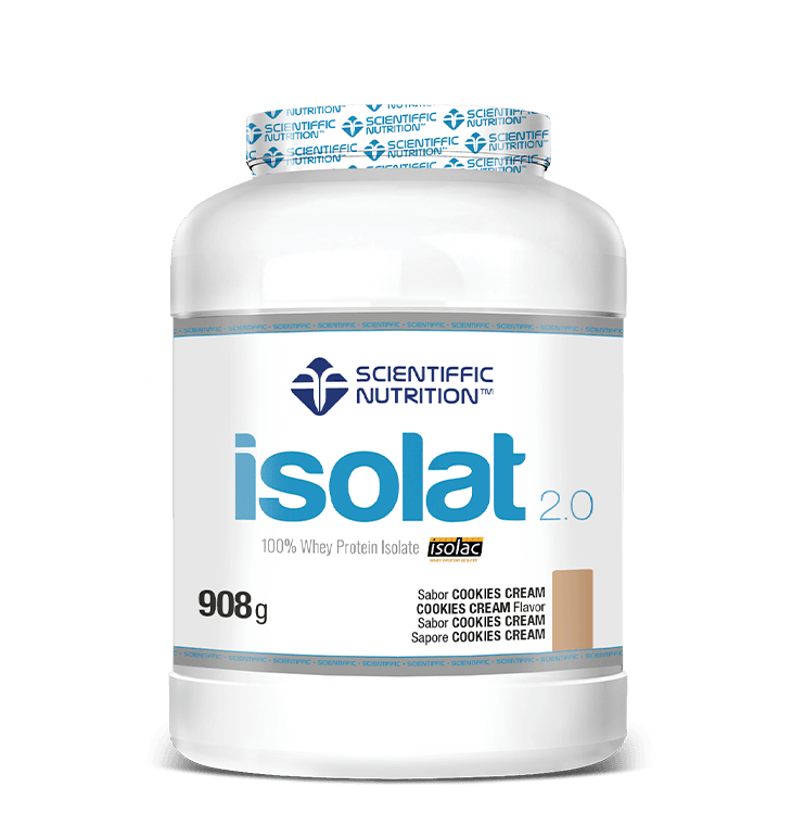 Isolat 2.0 Whey Protein: Sabor Cookies Cream · Scientiffic Nutrition · 908 gramos