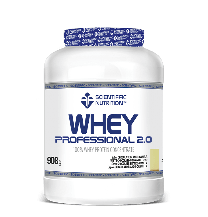 Whey Professional 2.0 Whey Protein: Sabor Chocolate Blanco-Canela · Scientiffic Nutrition · 908 gramos