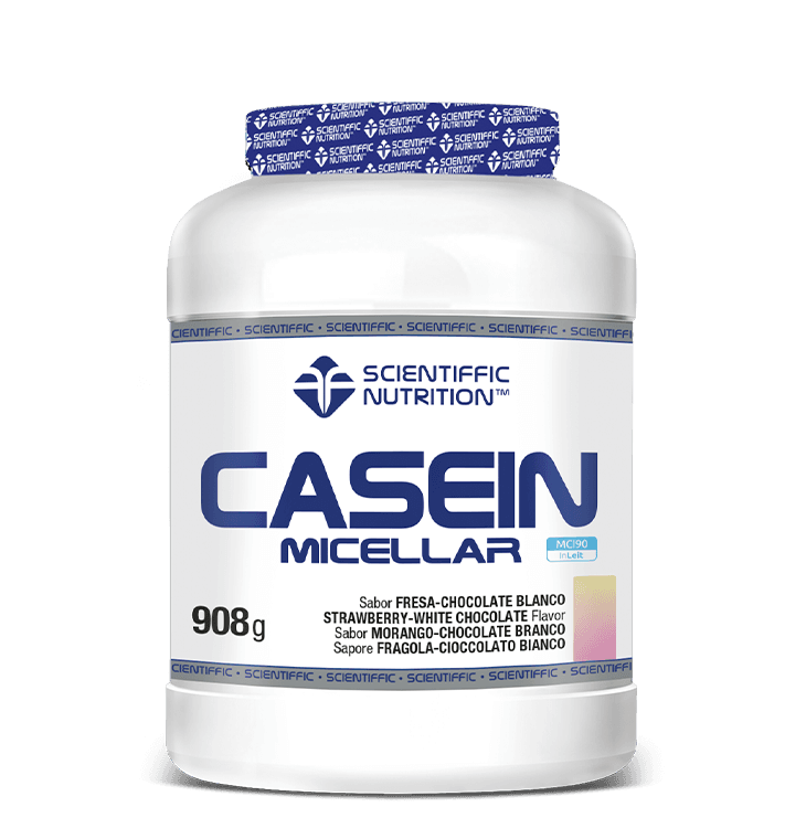 Casein Micellar: Sabor Fresa-Chocolate Blanco · Scientiffic Nutrition · 908 gramos