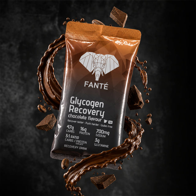 Glycogen Recovery Drink Monodosis Cacao · Fanté · 70 gramos