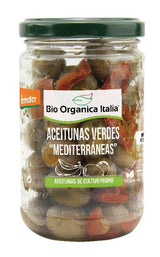Aceitunas Verdes Mediterráneas · Bio Organica Italia · 180 gramos