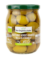 Aceitunas Verdes Gigantes · Bio Organica Italia · 550 gramos