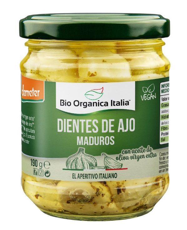 Dientes de Ajo Maduros · Bio Organica Italia · 190 gramos