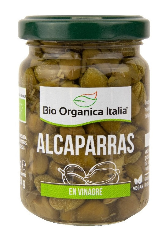 Alcaparras en Vinagre · Bio Organica Italia · 140 gramos