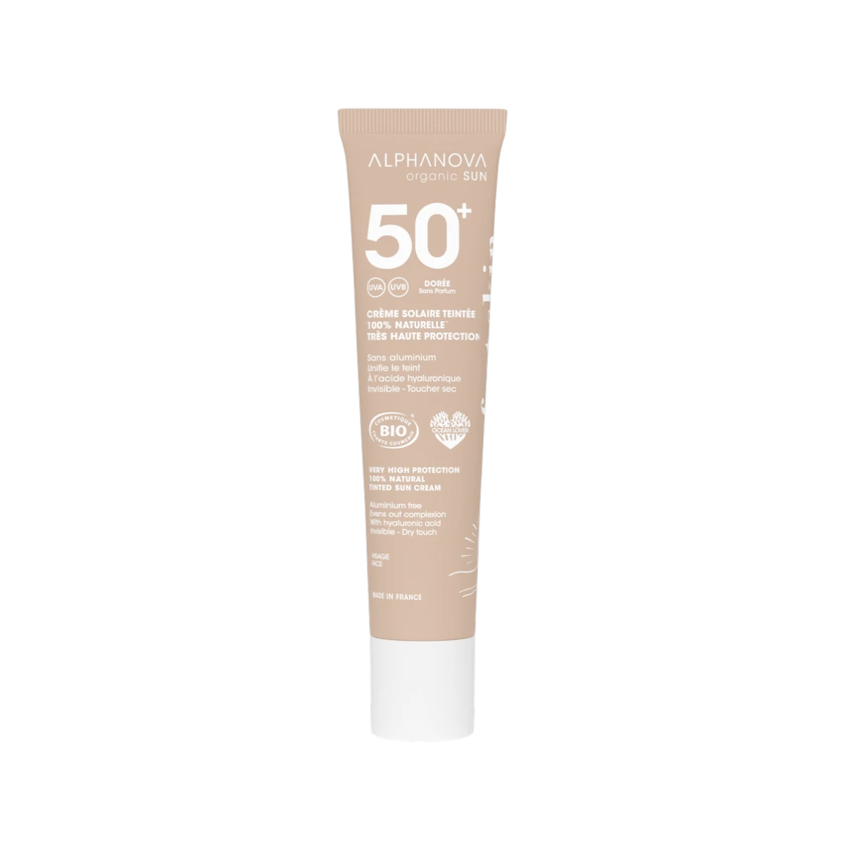 Protector Solar Facial BIO SPF50+ Color · Alphanova · 40 gramos