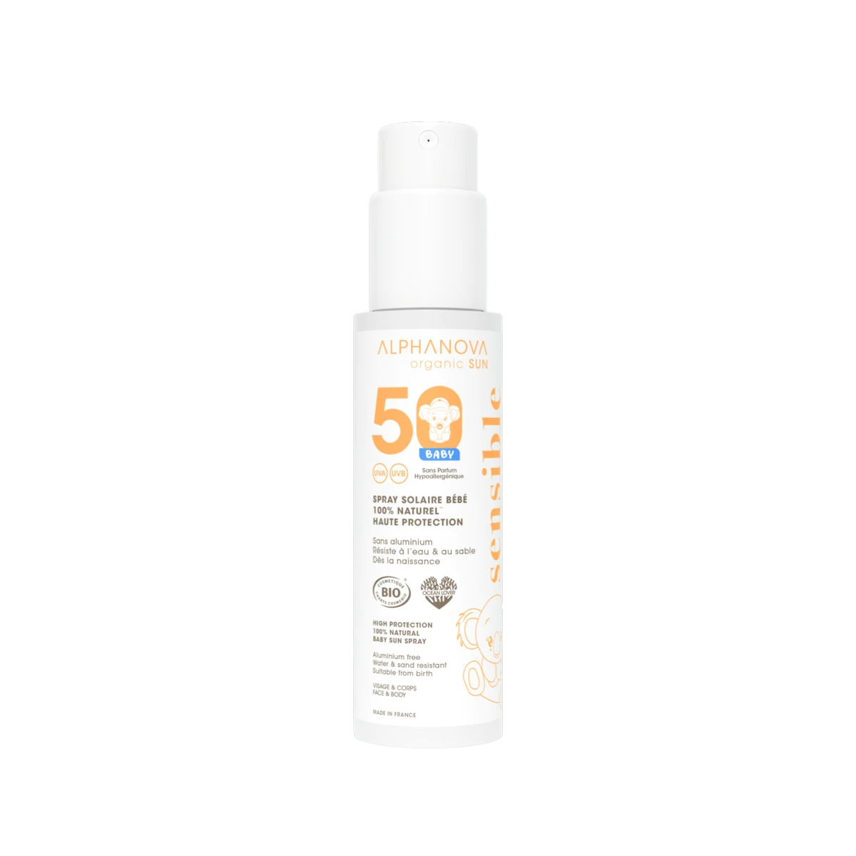 Protector Solar Bebé BIO SPF50 · Alphanova · 100 gramos