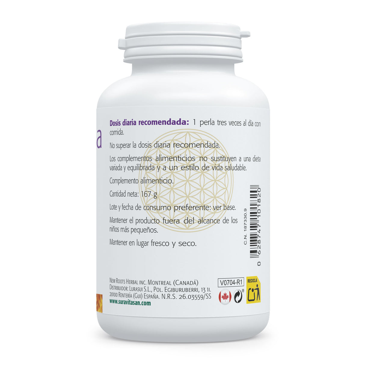 Aceite de Borraja · Sura Vitasan · 90 perlas — composición nutricional