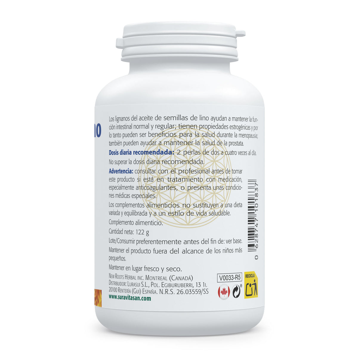 Aceite de Semillas de Lino · Sura Vitasan — composición nutricional