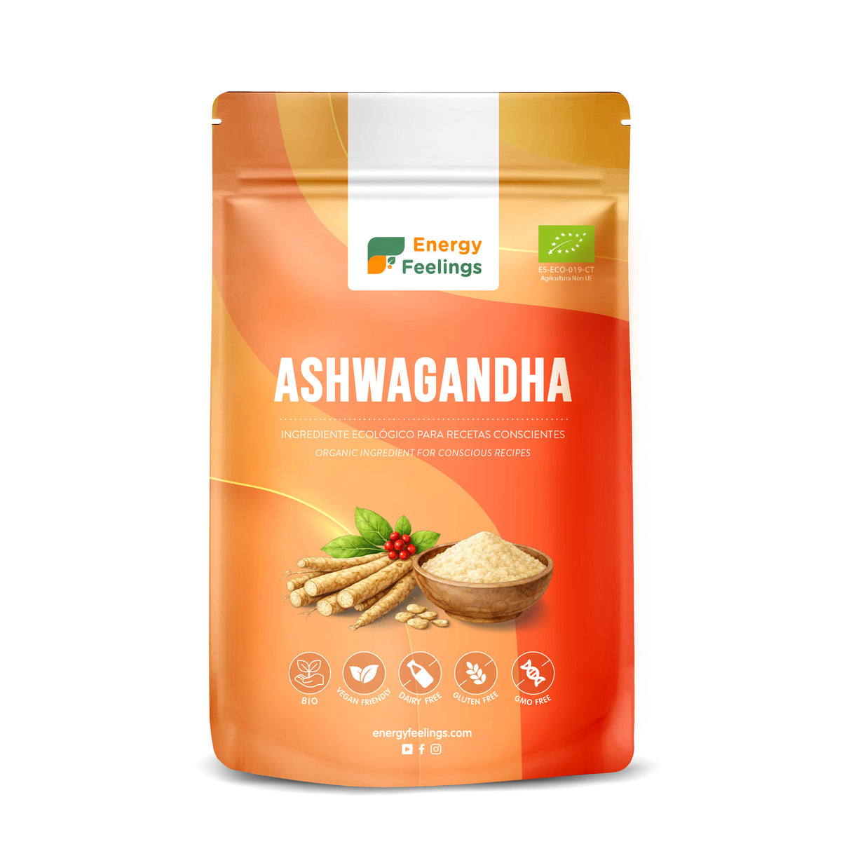 Ashwagandha en Polvo · Energy Feelings · 200 gramos