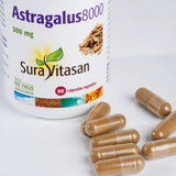 Astragalus 8000 · Sura Vitasan — detalle cápsulas