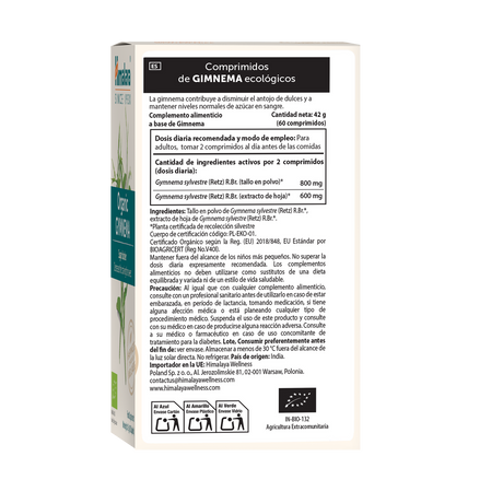 Gymnema Organic · Himalaya · 60 comprimidos