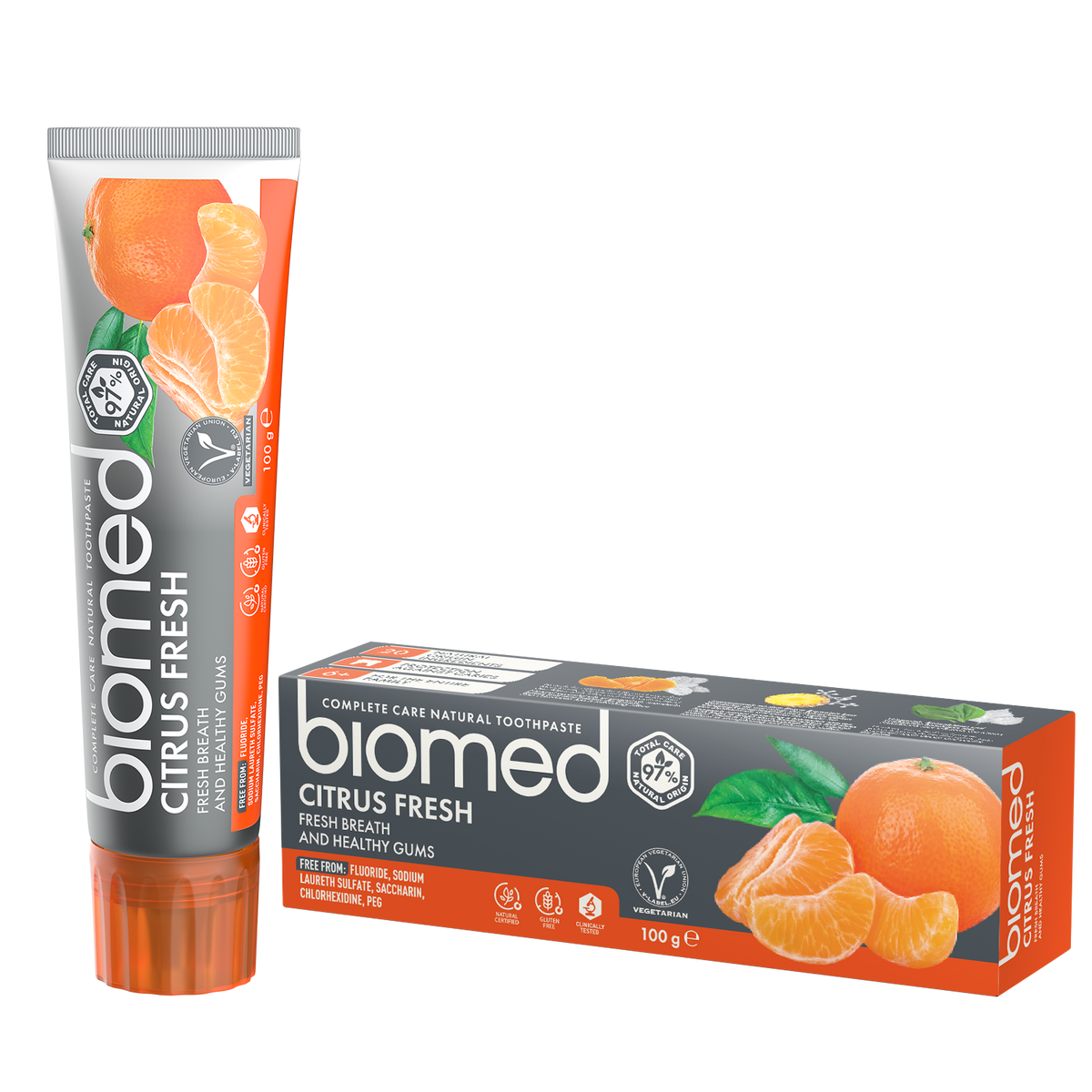 Pasta Dental Citrus Fresh · Biomed · 100 gramos