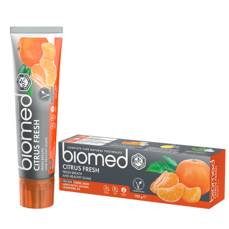 Pasta Dental Citrus Fresh · Biomed · 100 gramos