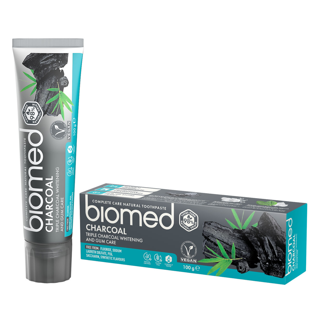 Pasta Dental Charcoal · Biomed · 100 gramos