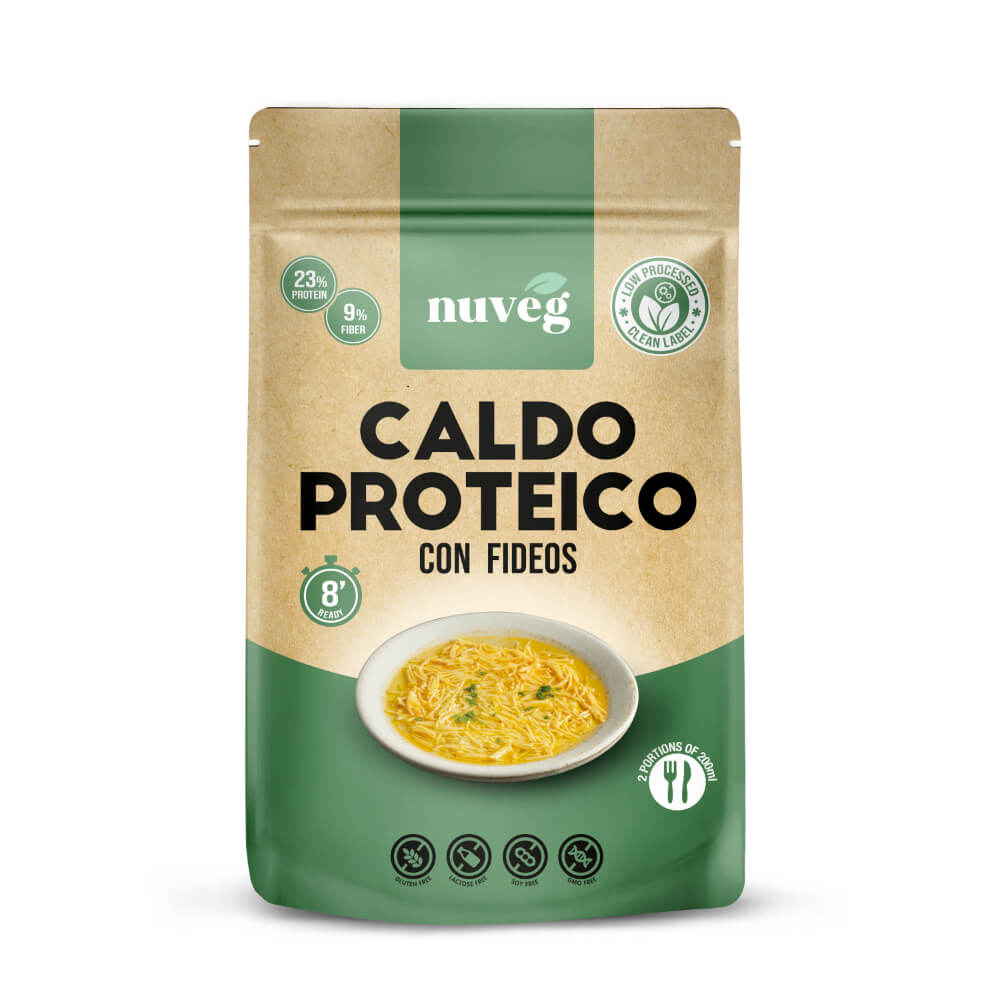 Caldo Proteico con Fideos · Nuveg · 80 gramos