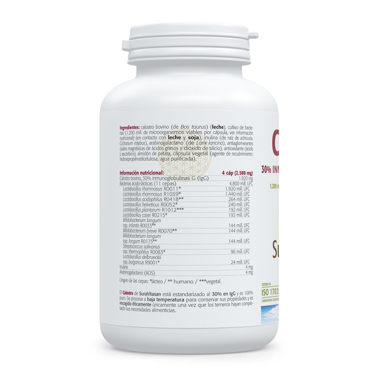 Calostro · Sura Vitasan — cepas probióticas