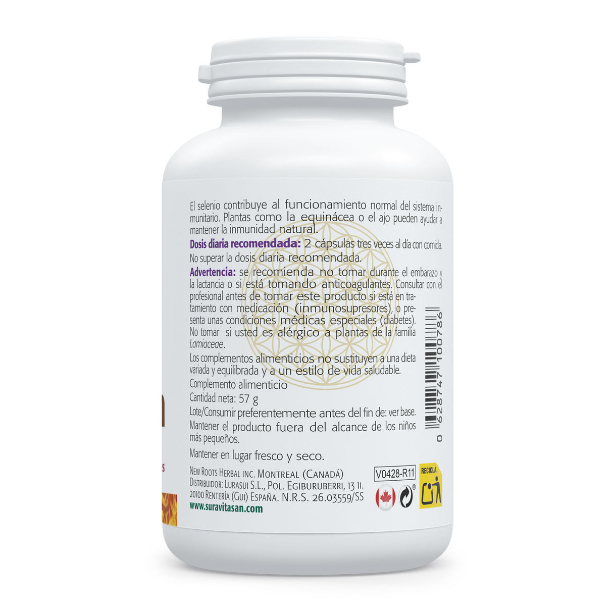 Candisan · Sura Vitasan — información nutricional