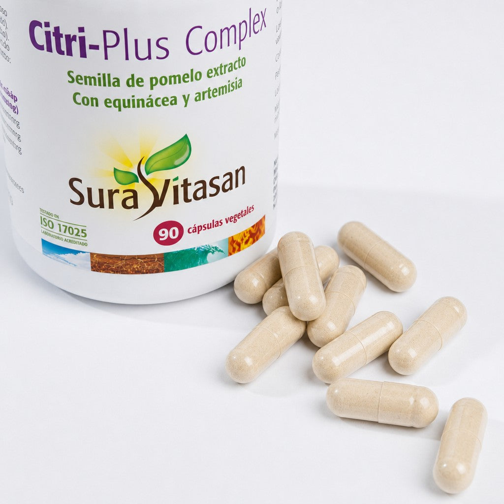 Citri-Plus Complex · Sura Vitasan — detalle cápsulas