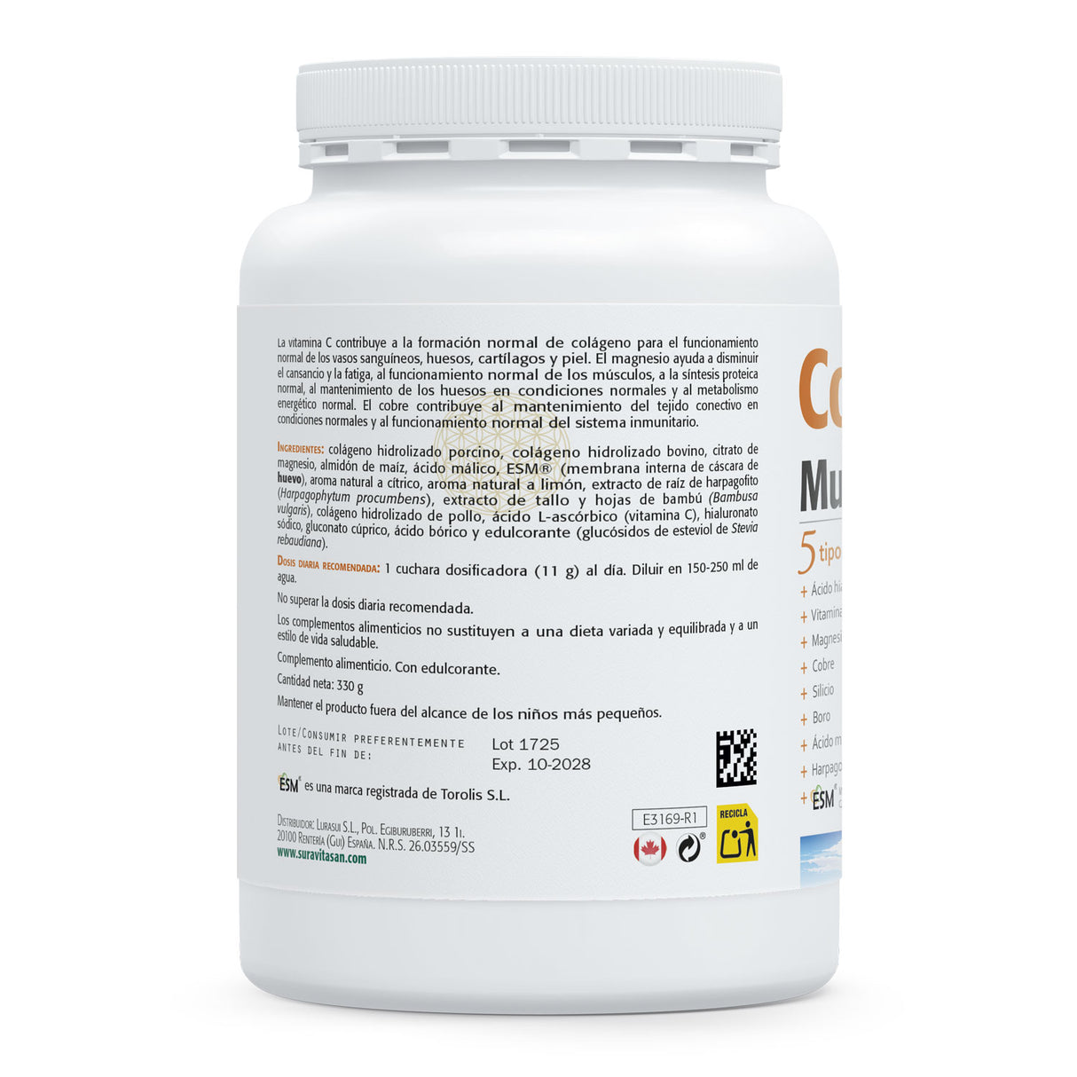 Colágeno Multi Max 5 · Sura Vitasan — composición nutricional