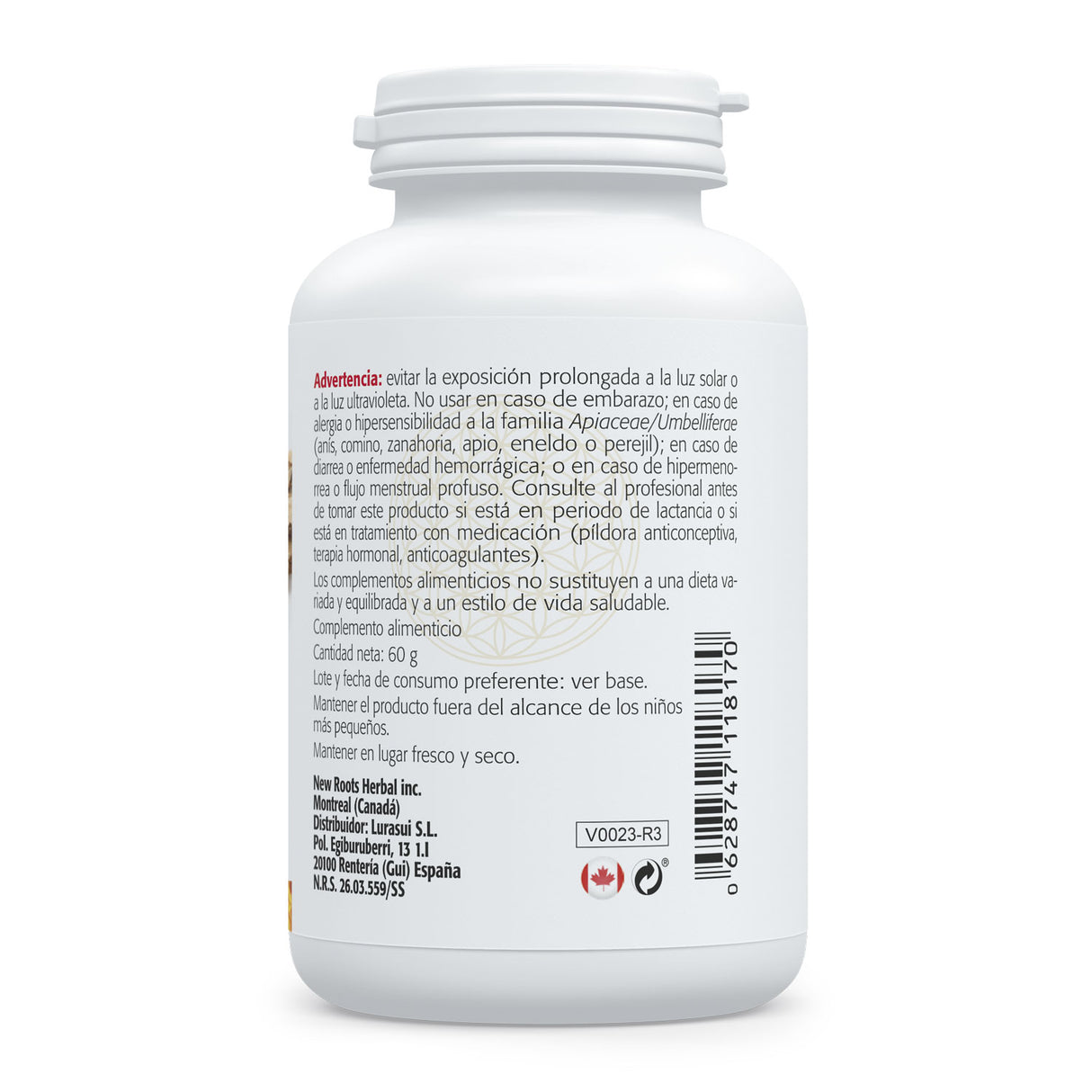 Dong Quai · Sura Vitasan — información nutricional