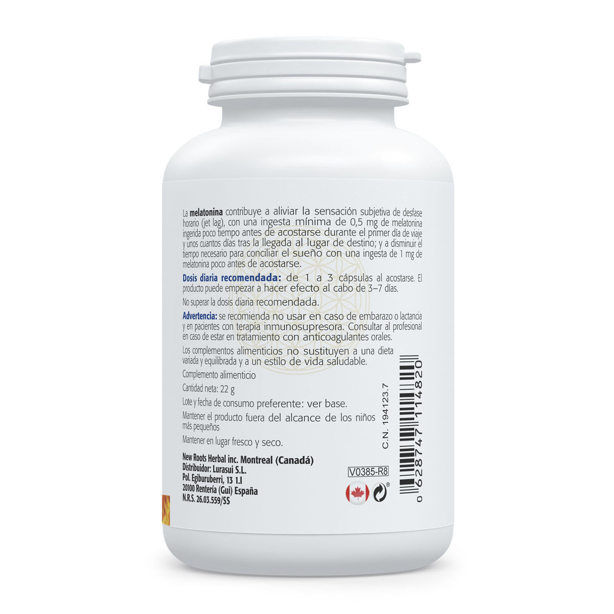 Dormo 8 Complex · Sura Vitasan — información nutricional