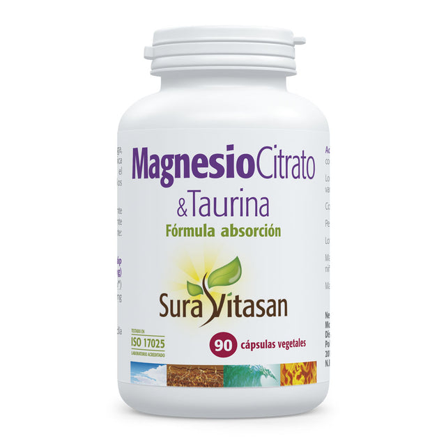Magnesio Citrato & Taurina · Sura Vitasan · 90 cápsulas