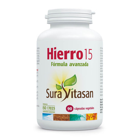 Hierro 15 · Sura Vitasan · 90 cápsulas