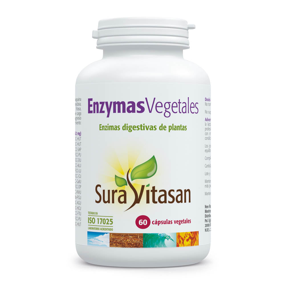 Enzymas Vegetales · Sura Vitasan · 60 cápsulas