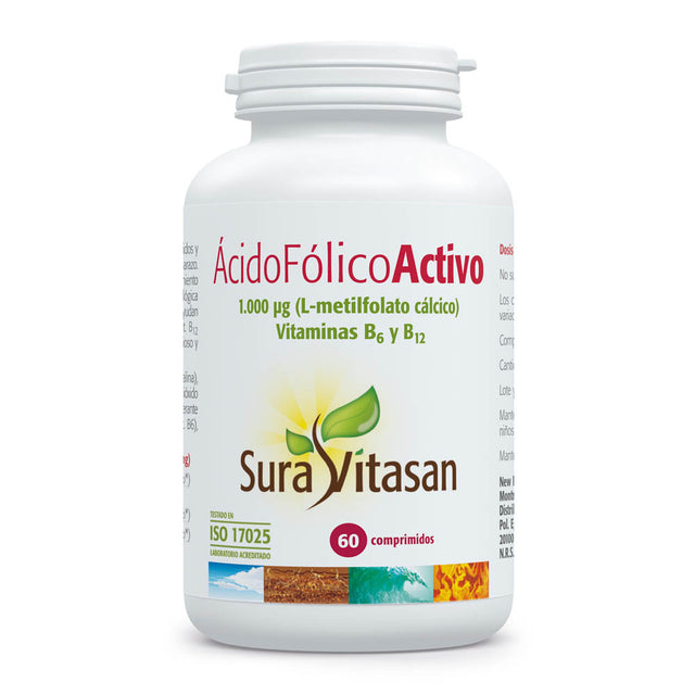 Ácido Fólico Activo · Sura Vitasan · 60 comprimidos