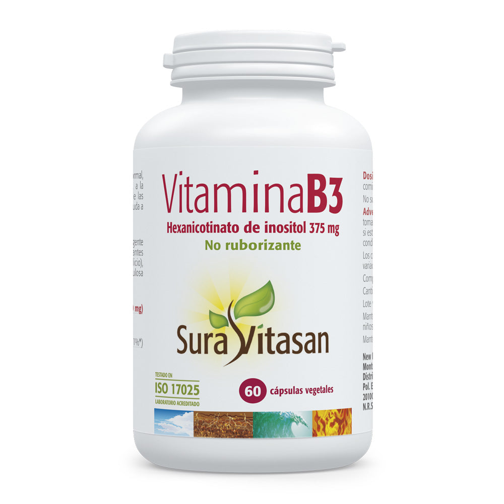 Vitamina B3 No Ruborizante · Sura Vitasan · 60 cápsulas