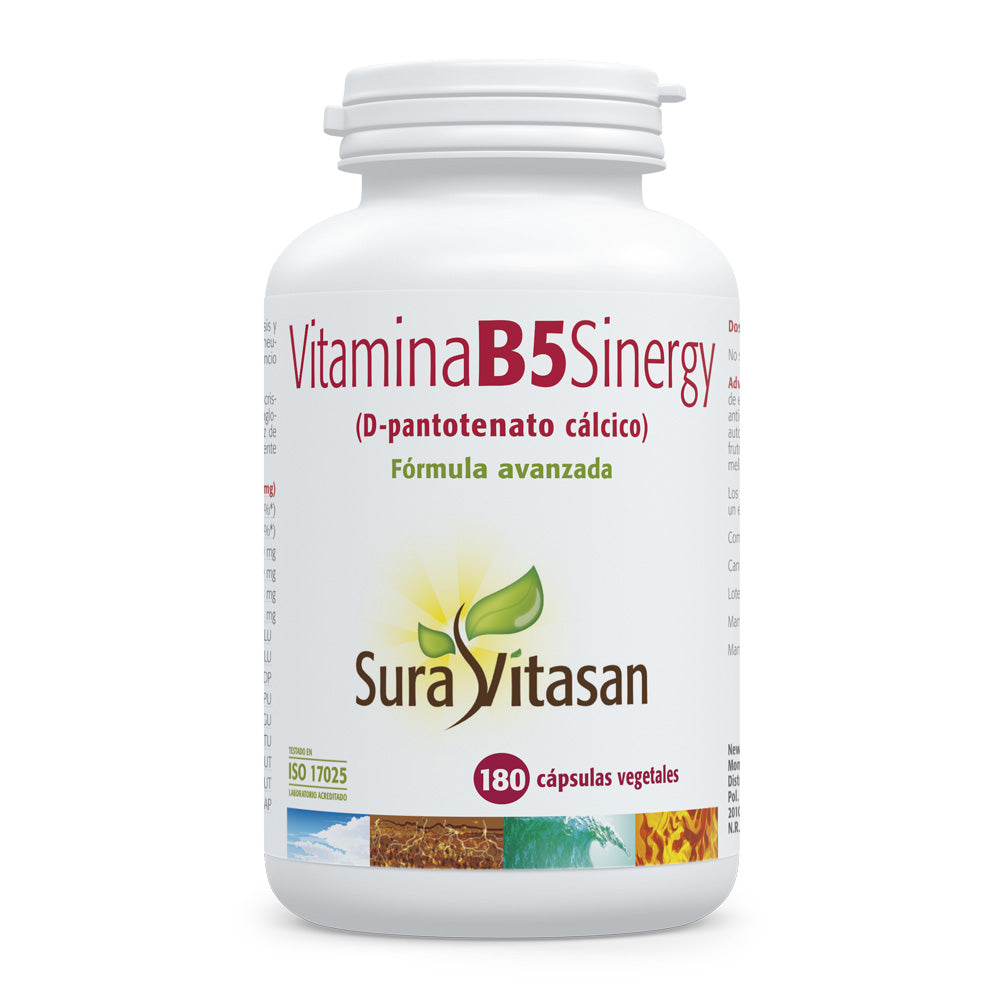 Vitamina B5 Sinergy · Sura Vitasan · 180 cápsulas