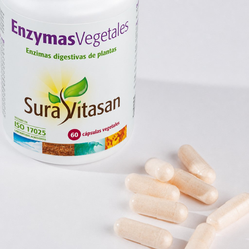 Enzymas Vegetales · Sura Vitasan — detalle cápsulas