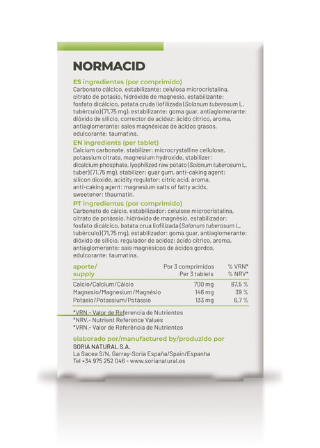 Normacid · Soria Natural · 32 comprimidos