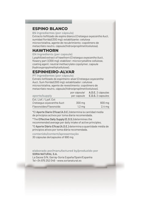 Espino Blanco · Soria Natural · 30 cápsulas - 2
