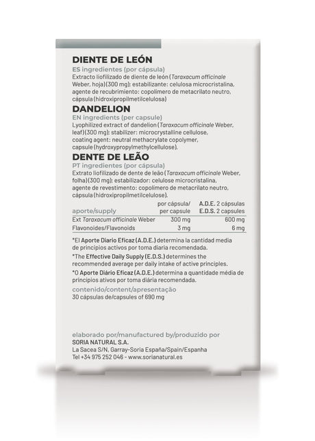 Diente de León · Soria Natural · 30 cápsulas - 2