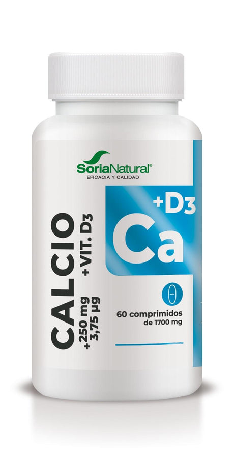 Calcio con Vitamina D3 - Liberación Sostenida · Soria Natural · 60 comprimidos - 1