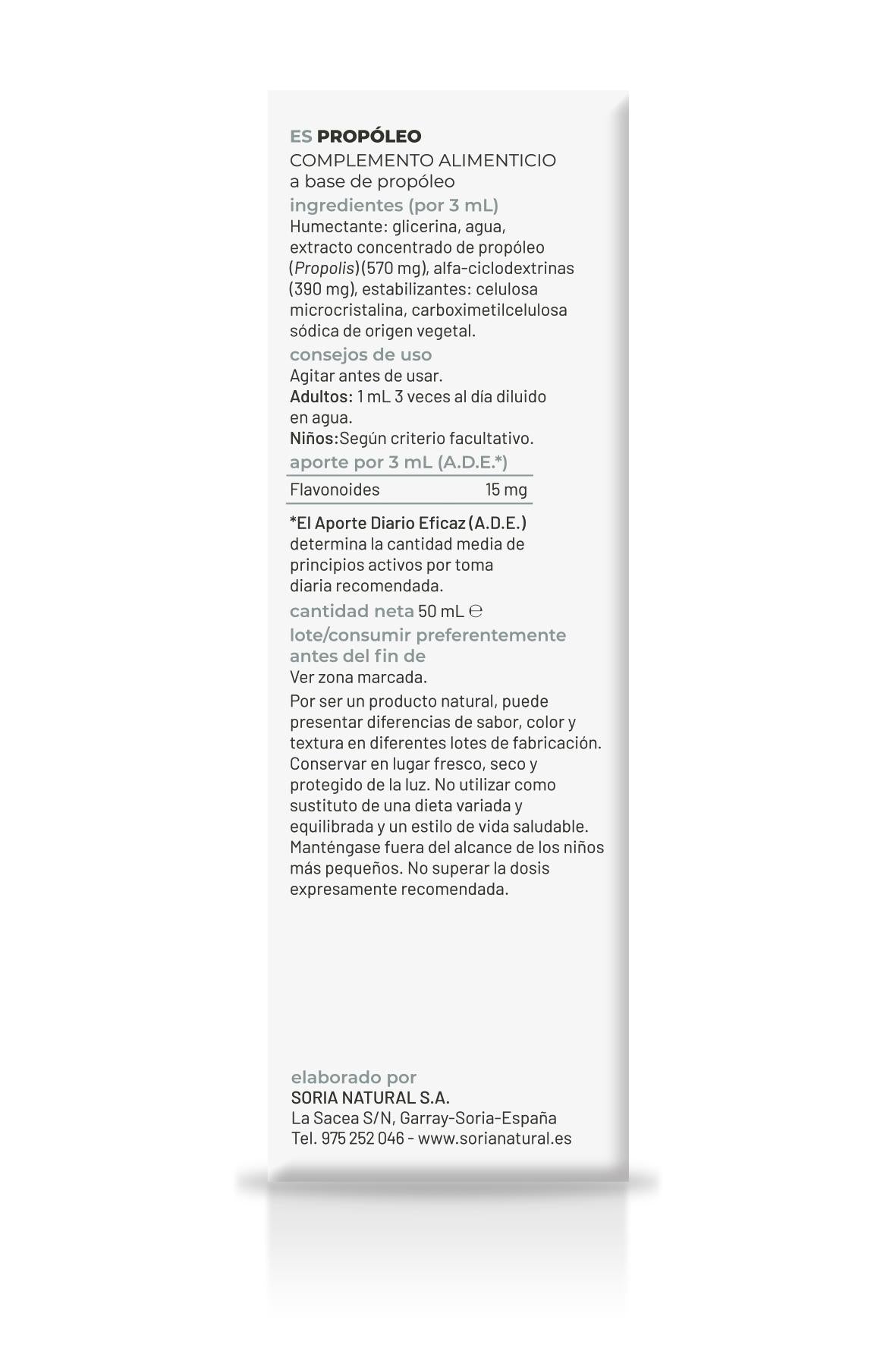 Extracto Natural de Propóleo · Soria Natural · 50 ml