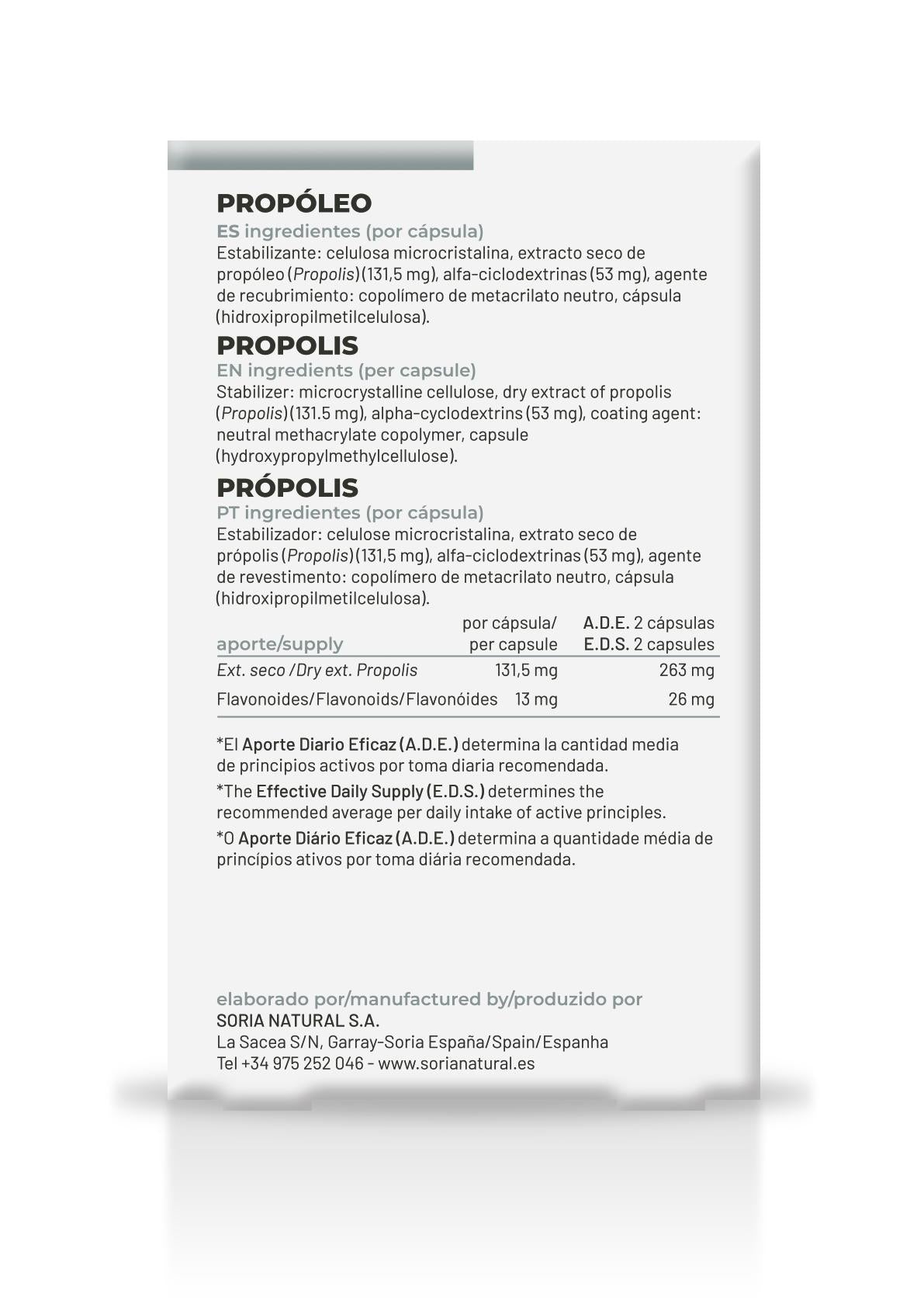 Propóleo · Soria Natural · 30 cápsulas