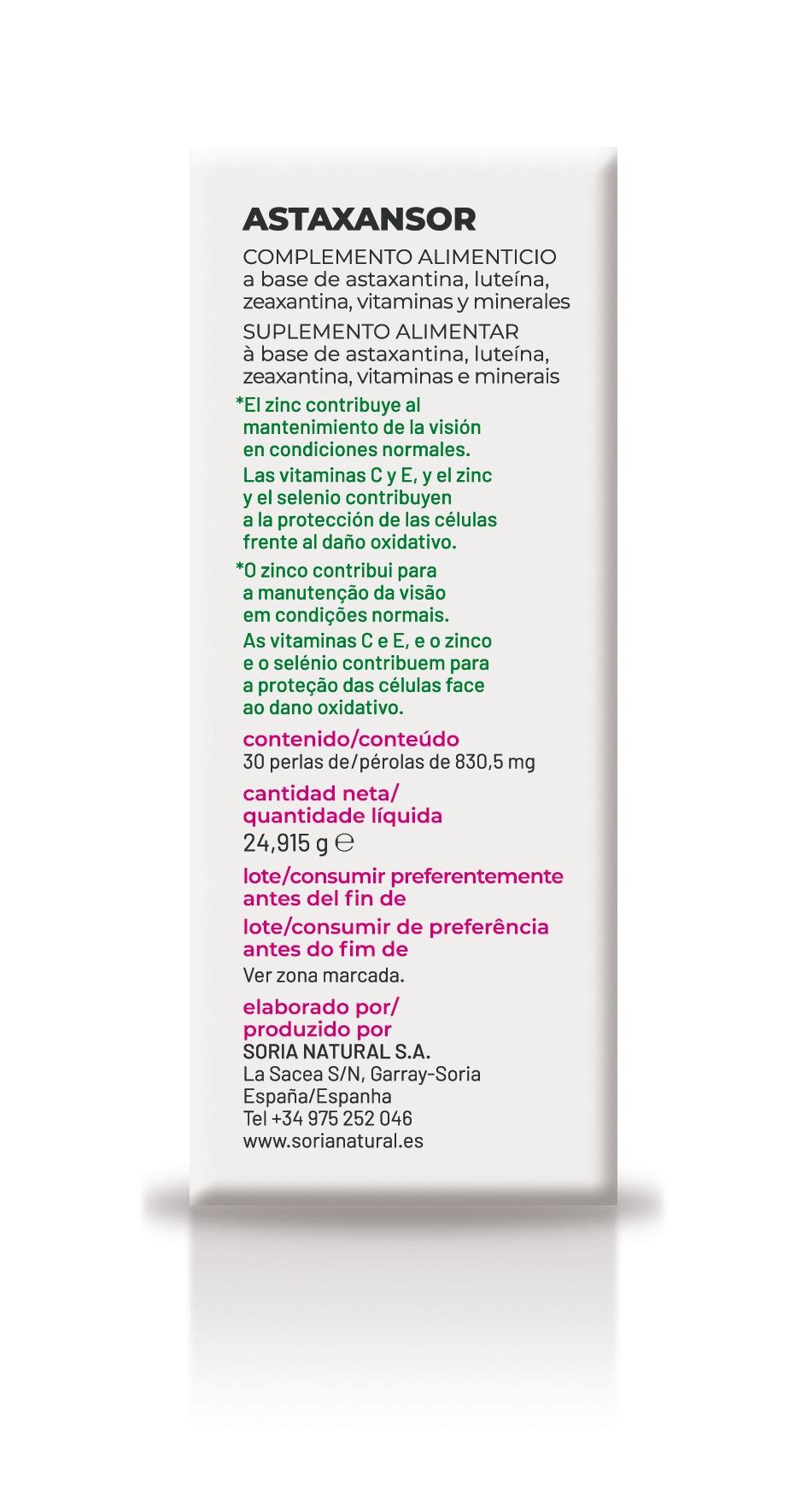 Astaxansor · Soria Natural · 30 perlas - 5