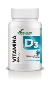 Vitamina D3 - Liberación Sostenida · Soria Natural · 150 comprimidos