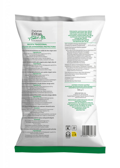 Patatas Fritas Ecológicas · Soria Natural · 100 gramos