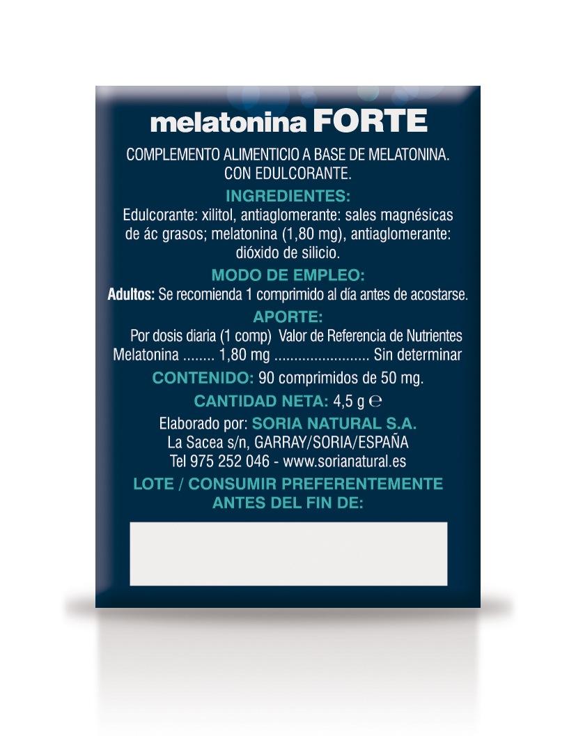 Melatonina Forte · Soria Natural · 90 comprimidos