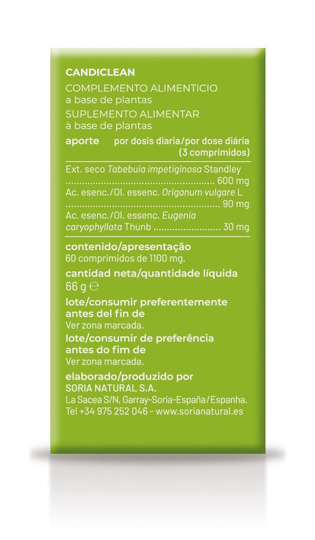 Candiclean · Soria Natural · 60 comprimidos - 2