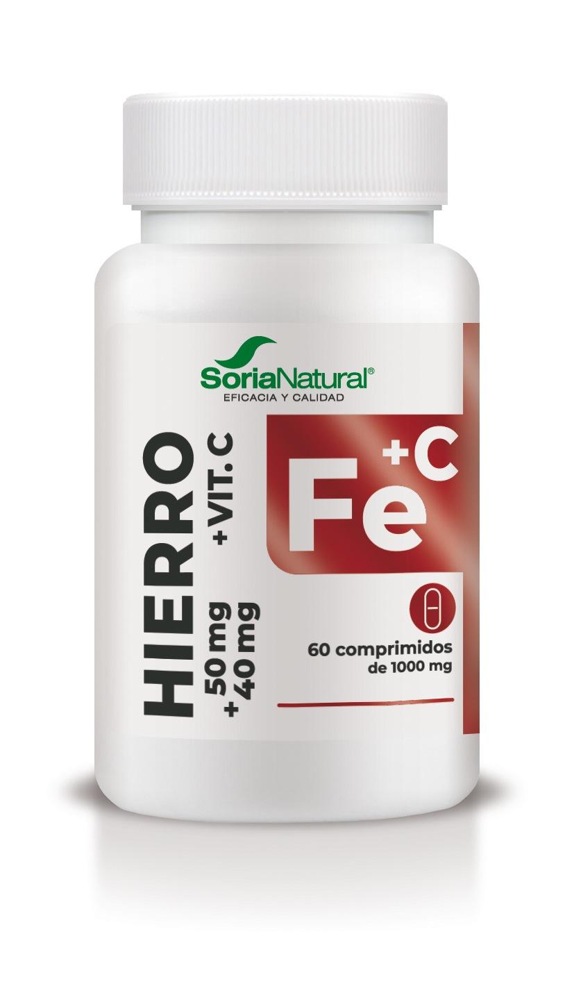 Hierro con Vitamina C - Liberación Sostenida · Soria Natural · 60 comprimidos